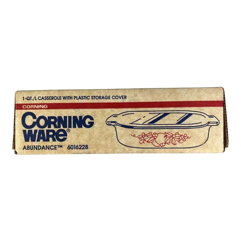 NOS Corning Ware Abundance 1 Qt Casserole Dish A-1-B Factory Sealed Plastic Lid